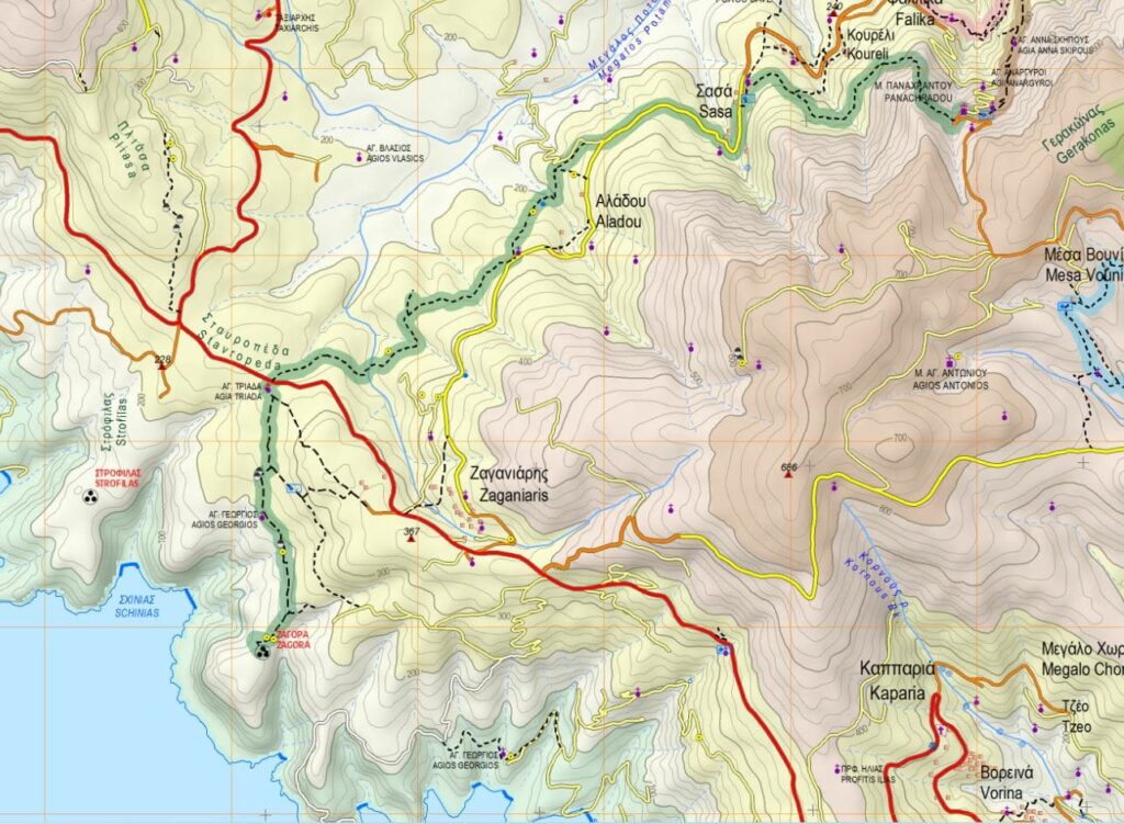 Χάρτης μονοπάτι 7 Άνδρος